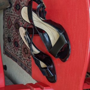 Kate Spade black patent heels 7-1/2